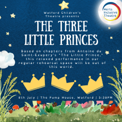 Watford Children's Theatre - The Three Little Princes flyer (Instagram Post)